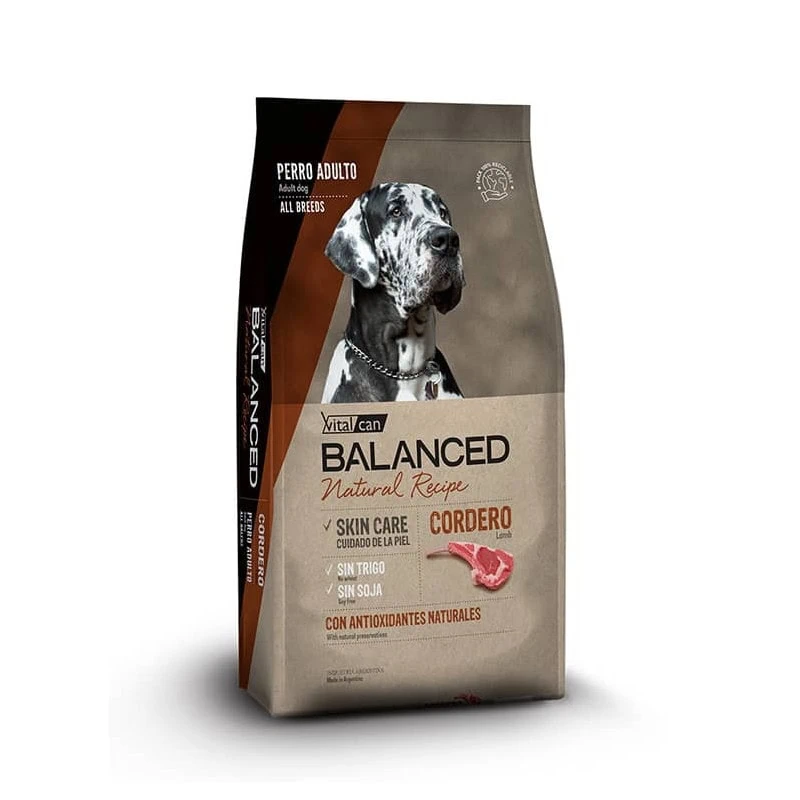 Balanced Natural Recipe Perro Adulto Cordero 15kg