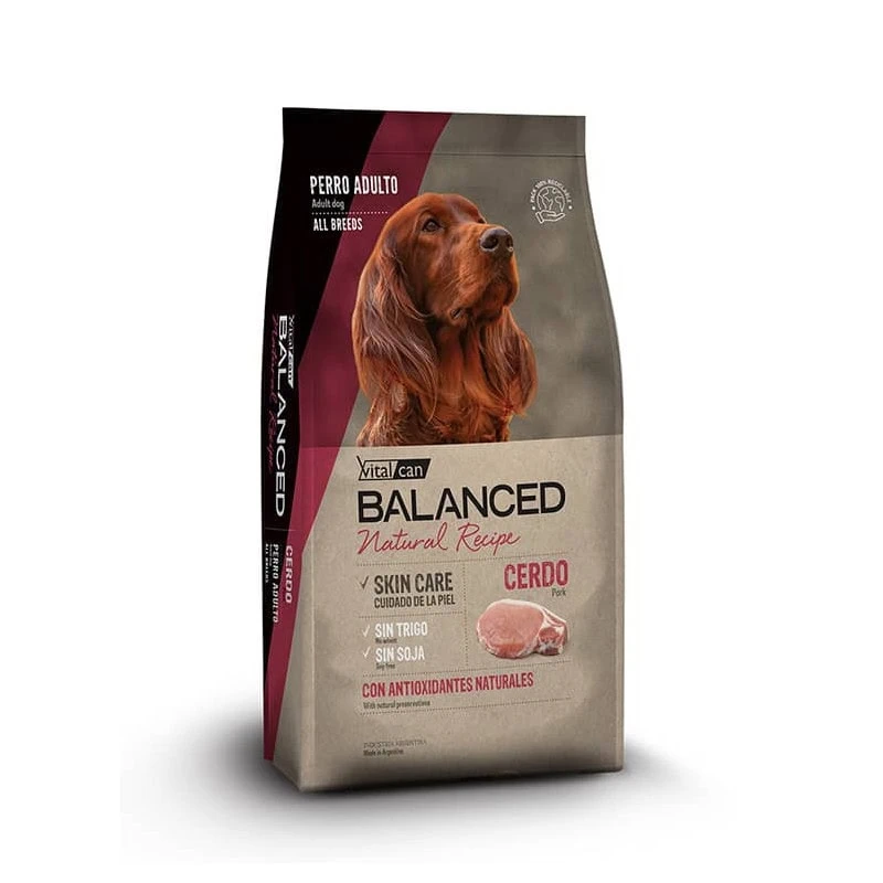 Balanced Natural Recipe Perro Adulto Cerdo 15 kg