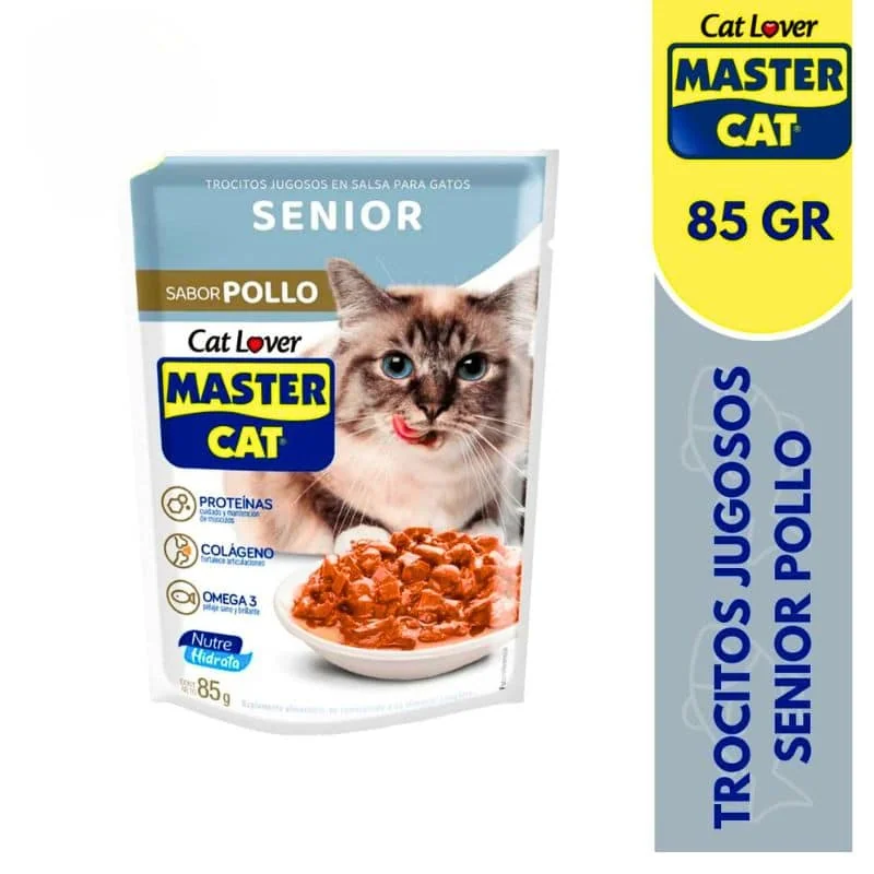 Sachet Master Cat Senior - Húmedo Sabor Pollo 85gr