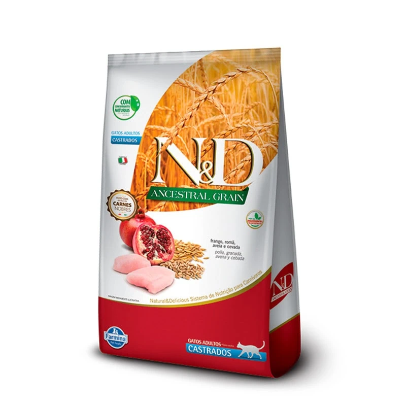NyD Ancestral Grain Gatos ADULTOS CASTRADOS – Pollo 7.5 kg
