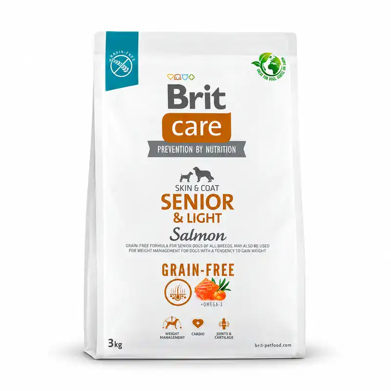 Brit Care Grain Free Senior Light All Breed Salmón 3 kg