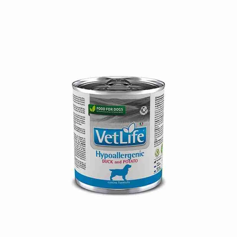 Vet Life - Lata Perro Hypoallergenic Duck 300 g