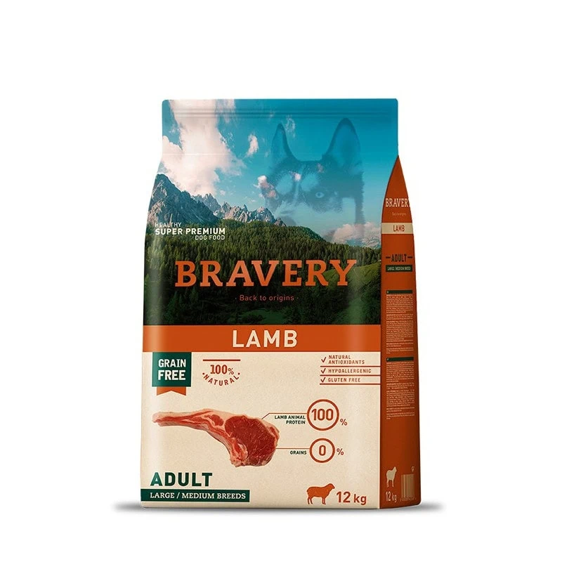 Bravery Perro Adulto Cordero 12 kg