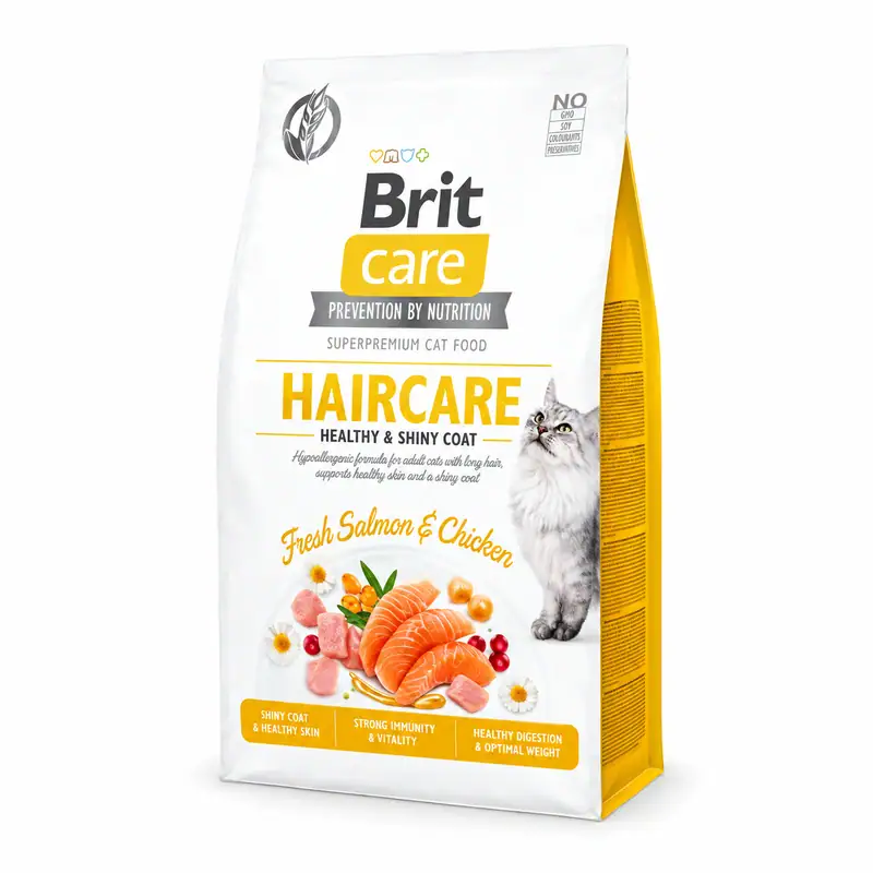 Brit Care Cat Haircare 2 kg – Healthy & Shiny Coat