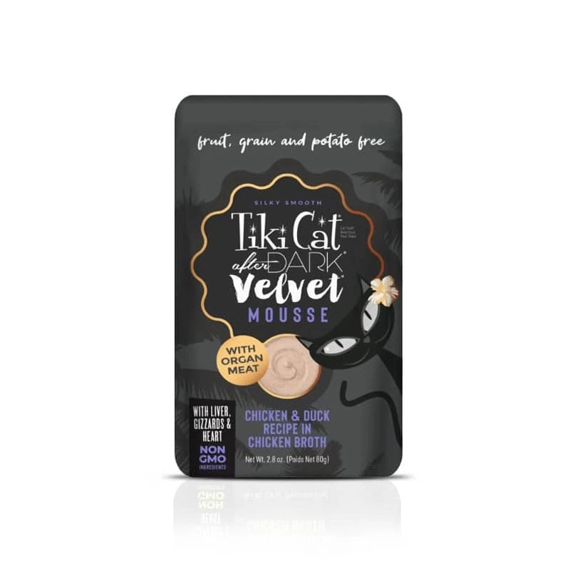 Sachet Tiki Cat After Dark Velvet Mousse Pollo y Pato 80 g
