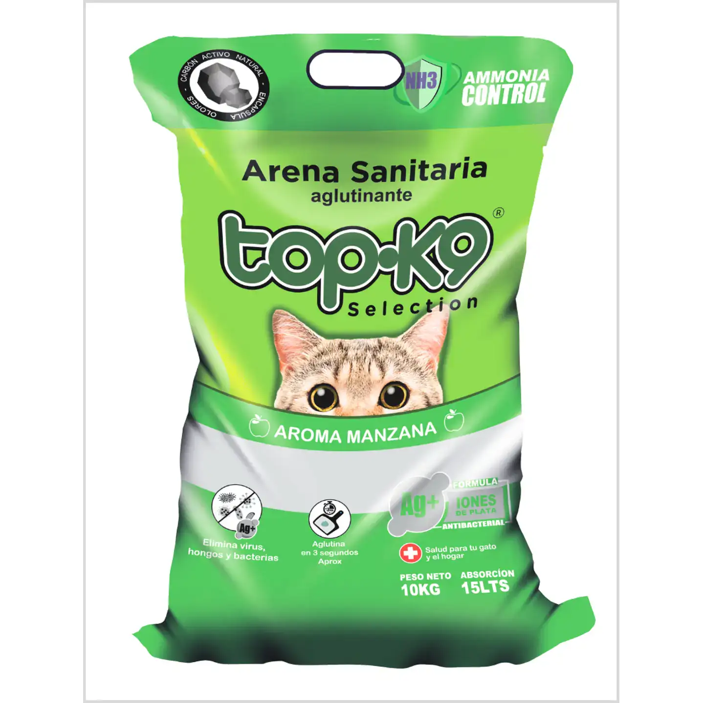 TopK9 Arena Sanitaria Manzana 10 kg