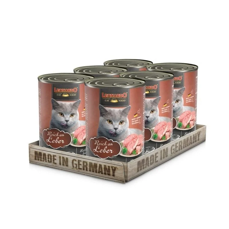 Pack 6 latas Leonardo Quality Selection Hígado 400g c/u