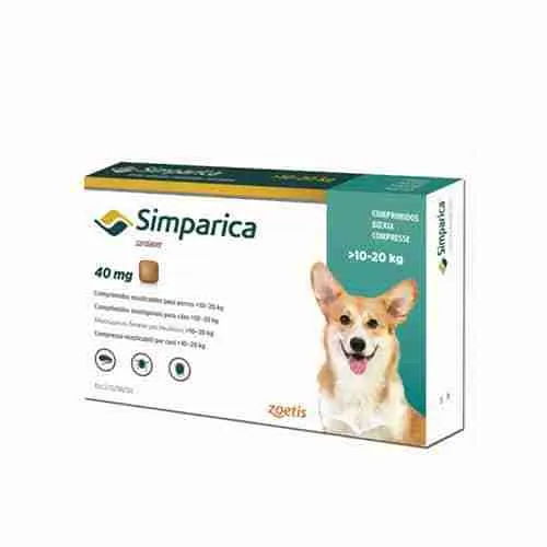 Simparica 40 Mg 10 a 20 Kg - 3 comprimidos