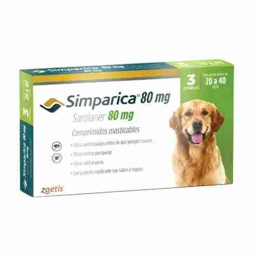 Simparica 80 Mg 20 a 40 Kg - 3 comprimidos