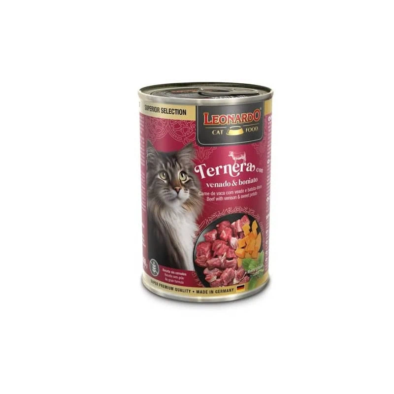 Lata Leonardo Superior Selection Ternera Venado y Camote 400 g