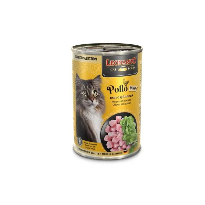 Lata Leonardo Superior Selection Pollo Espinaca 400 g