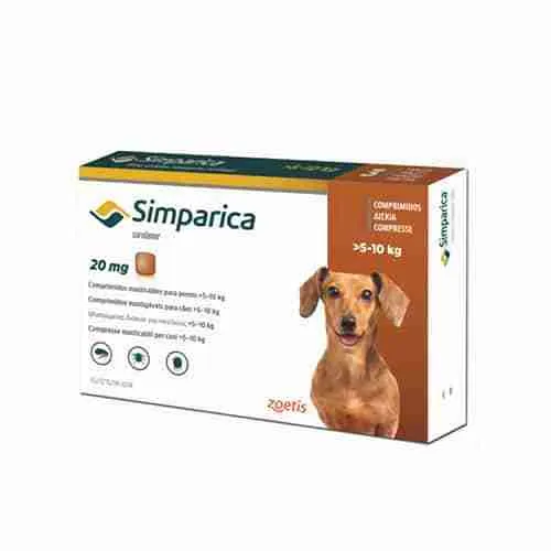 Simparica 20 Mg 5 a 10 Kg - 3 comprimidos