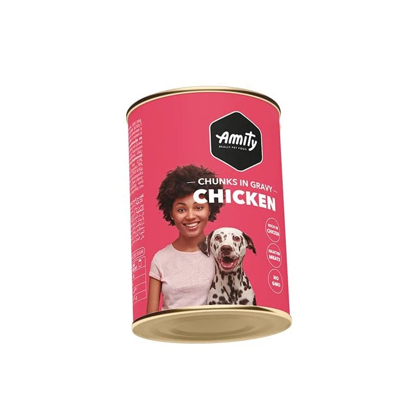 Hiper Lata Amity Premium Chunks Pollo para Perros 1.250 gr