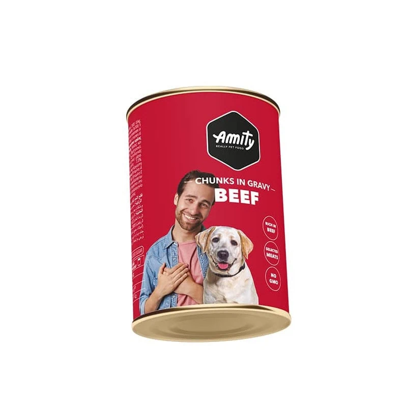 Lata Amity Premium Chunks Beef Carne para Perros 415 gr