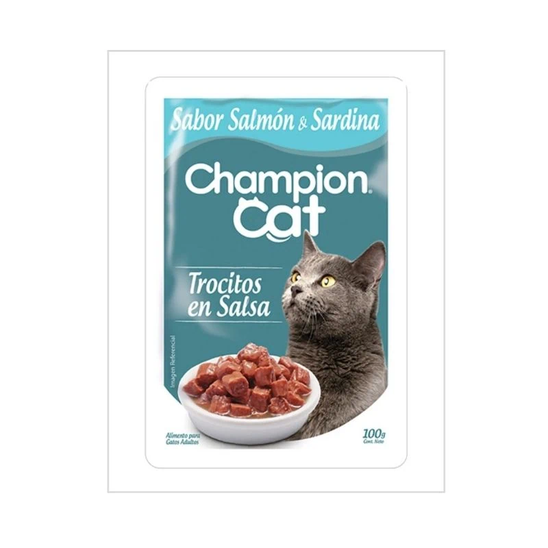 Sachet Champion Cat Húmedo Sabor Salmón y Sardina 85 g