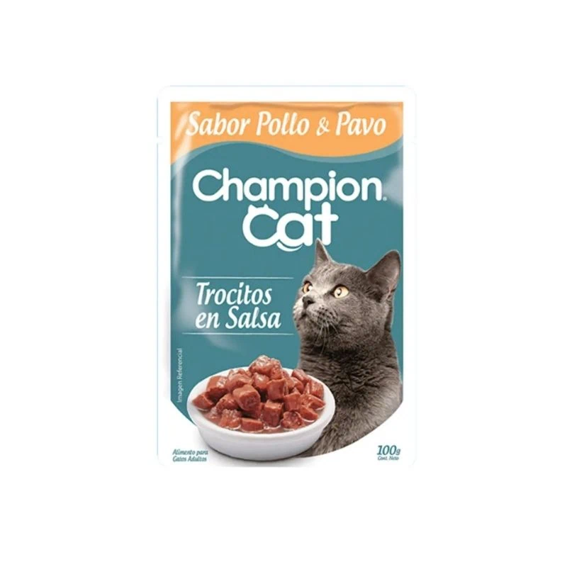 Sachet Champion Cat Húmedo Sabor Pollo y Pavo 85 g