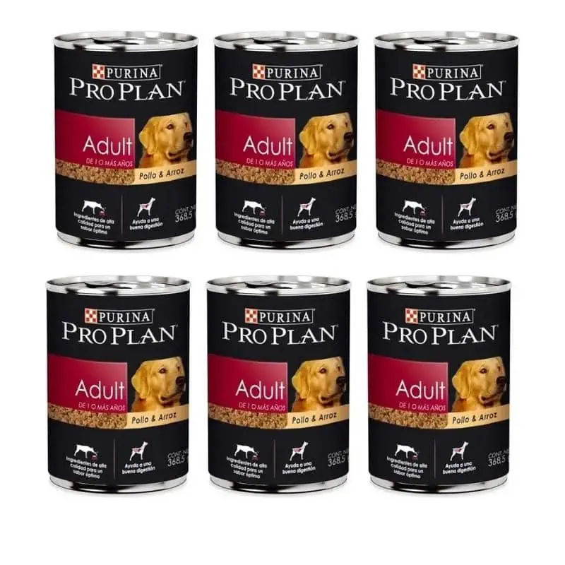 Pack 6 Latas Proplan Pollo y Arroz 368 g