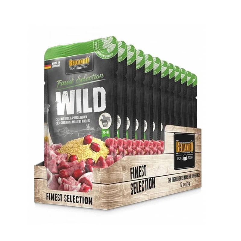 Pack 12 Sobre Belcando Venado Mijo y Arándano 125g c/u