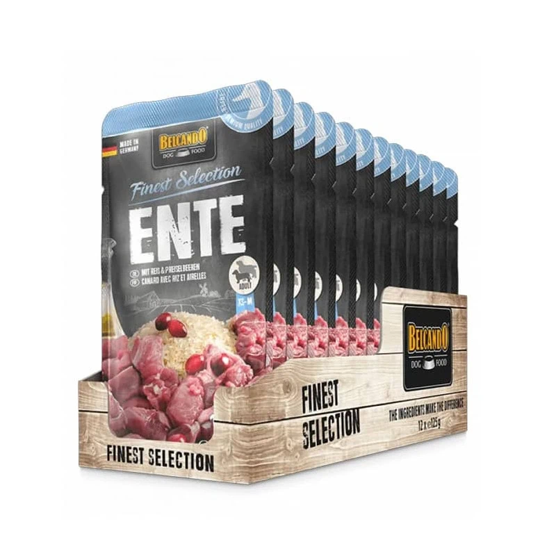 Pack 12 Sobre Belcando Pato Arroz y Arándano 125g c/u