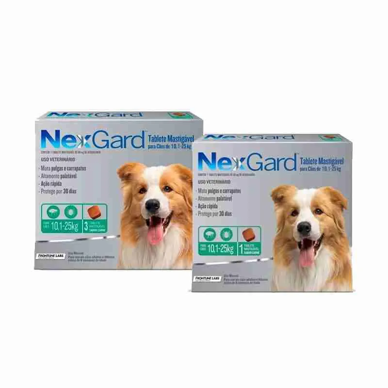 Nexgard 10 a 25 Kg - 3 Comprimidos