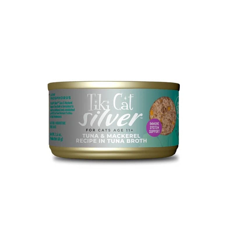 Tiki Cat Silver - Tuna and Mackerel Recipe in Broth 70 gr