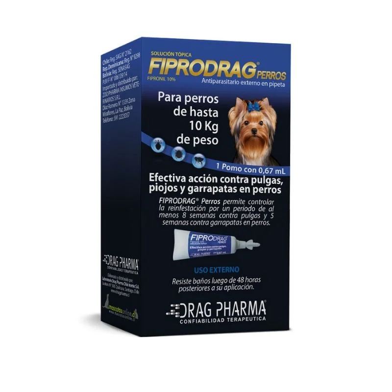 Fiprodrag perro pipeta hasta 10kg (0.67ml)