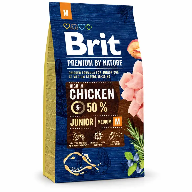 Brit Premium Junior Medium 15 kg – Pollo