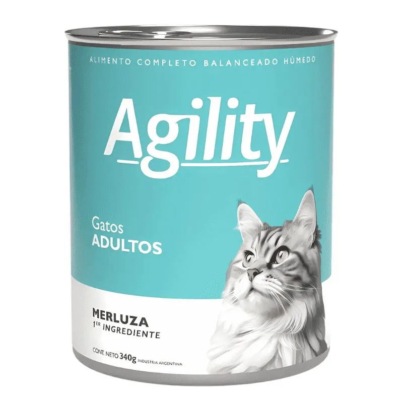 Lata Agility Gato Adulto Merluza 340 g