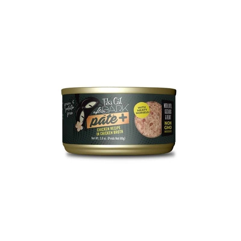Tiki Cat After Dark Pate+ Chicken recipe in chicken broth 80g