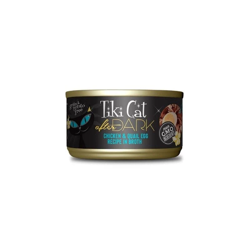 Tiki Cat Lata After Dark Chicken Quail Egg Recipe in Broth 80g