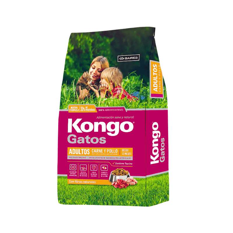 Kongo Gatos Adultos Carne y Pollo 8 kg