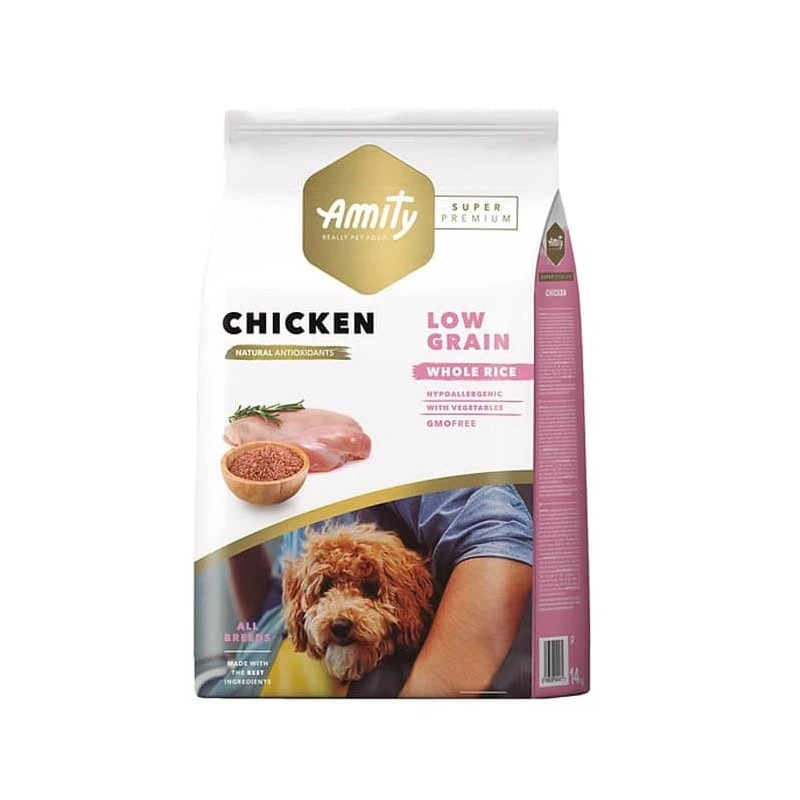 Promoción Amity Low Grain Chicken Adult 14+4 Kg