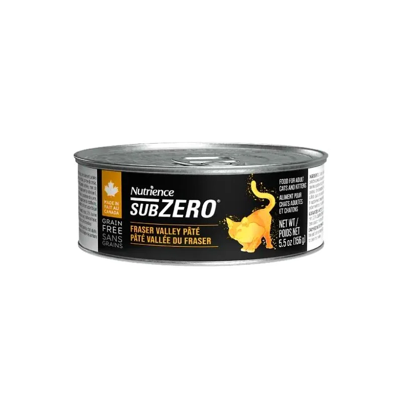 Lata Nutrience Gato Subzero Fraser Valley 156 g Comida Húmeda Super Premium Para Gatos