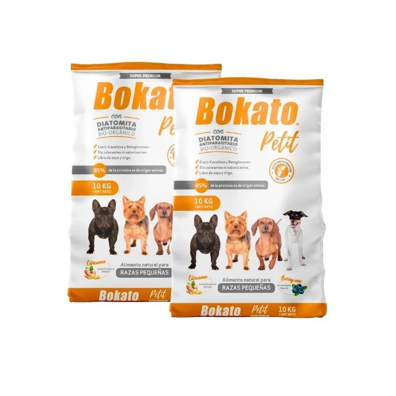Pack 20 Kg Bokato Petit Razas Pequeñas Alimento Premium