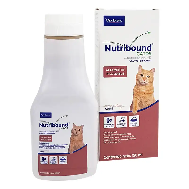 Nutribound Gatos Virbac 150 Ml Suplemento Alimenticio Líquido Para Gatos