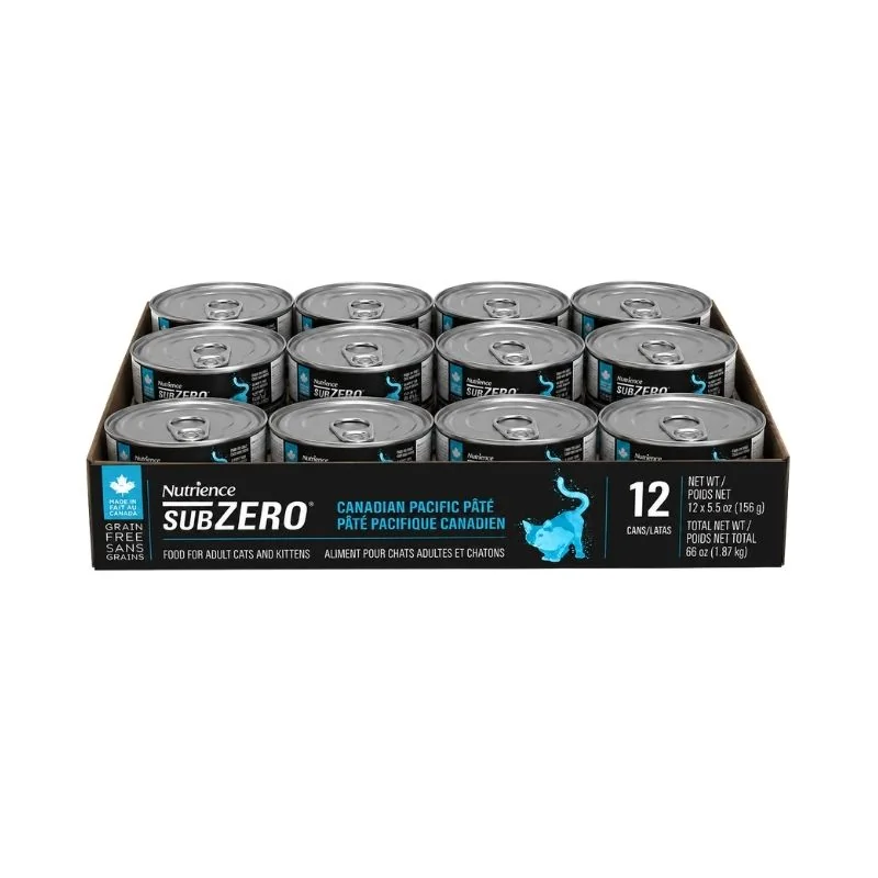Pack 12 Latas Nutrience Gato Subzero Canadian Pacific 156 g c/u