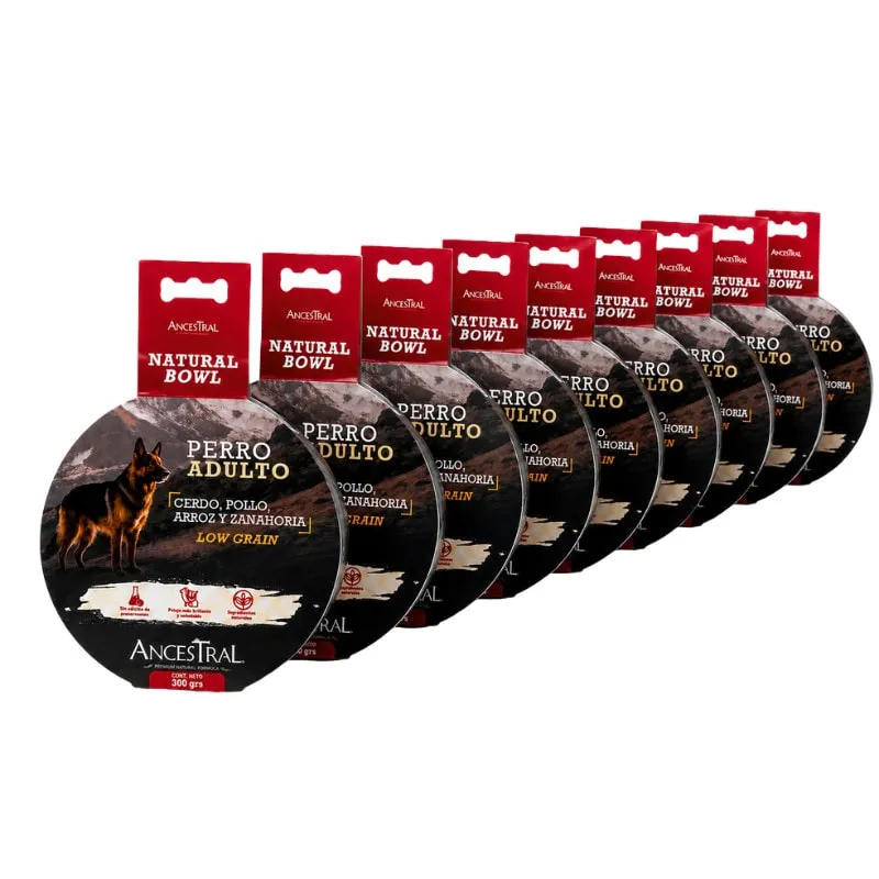 Pack 9 Ancestral Natural Perro Adulto 300 g