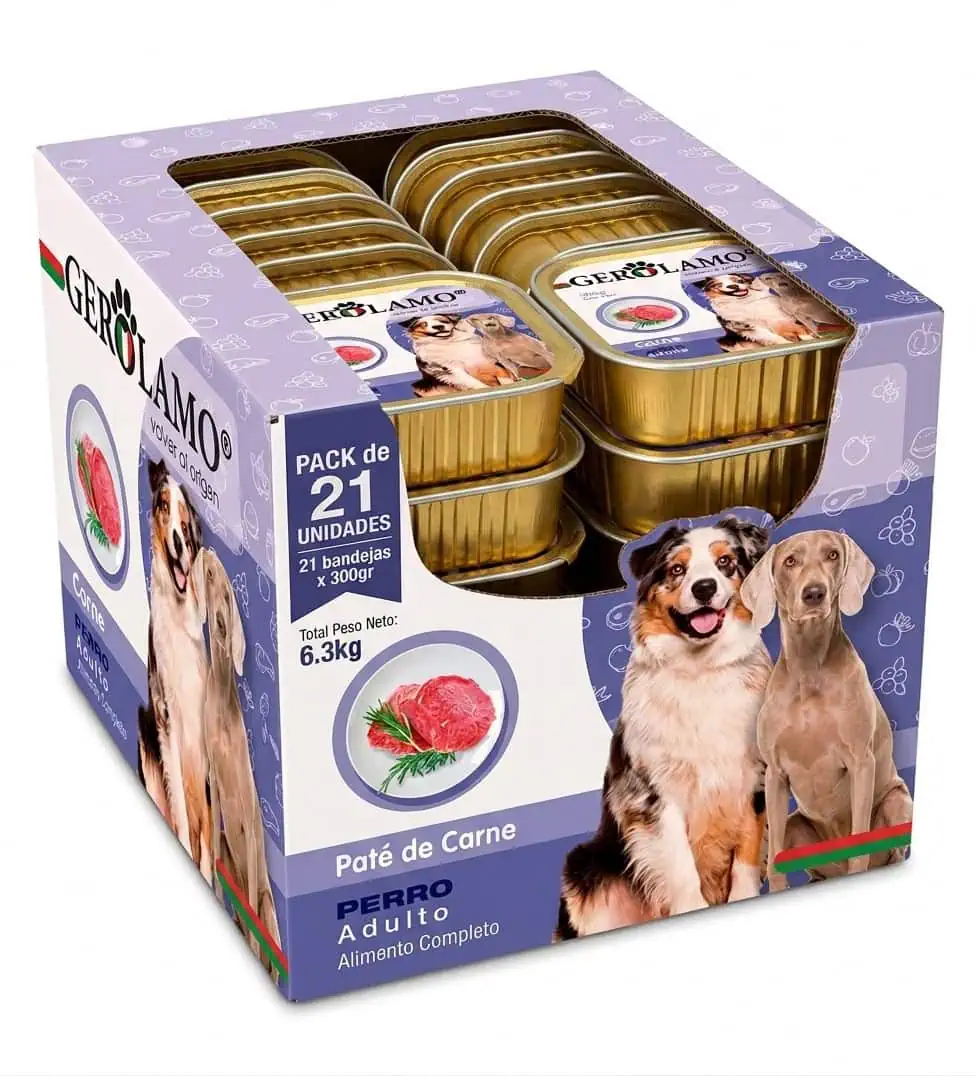 Pack 21 Paté Gerolamo Perro Adulto - Sabor Carne