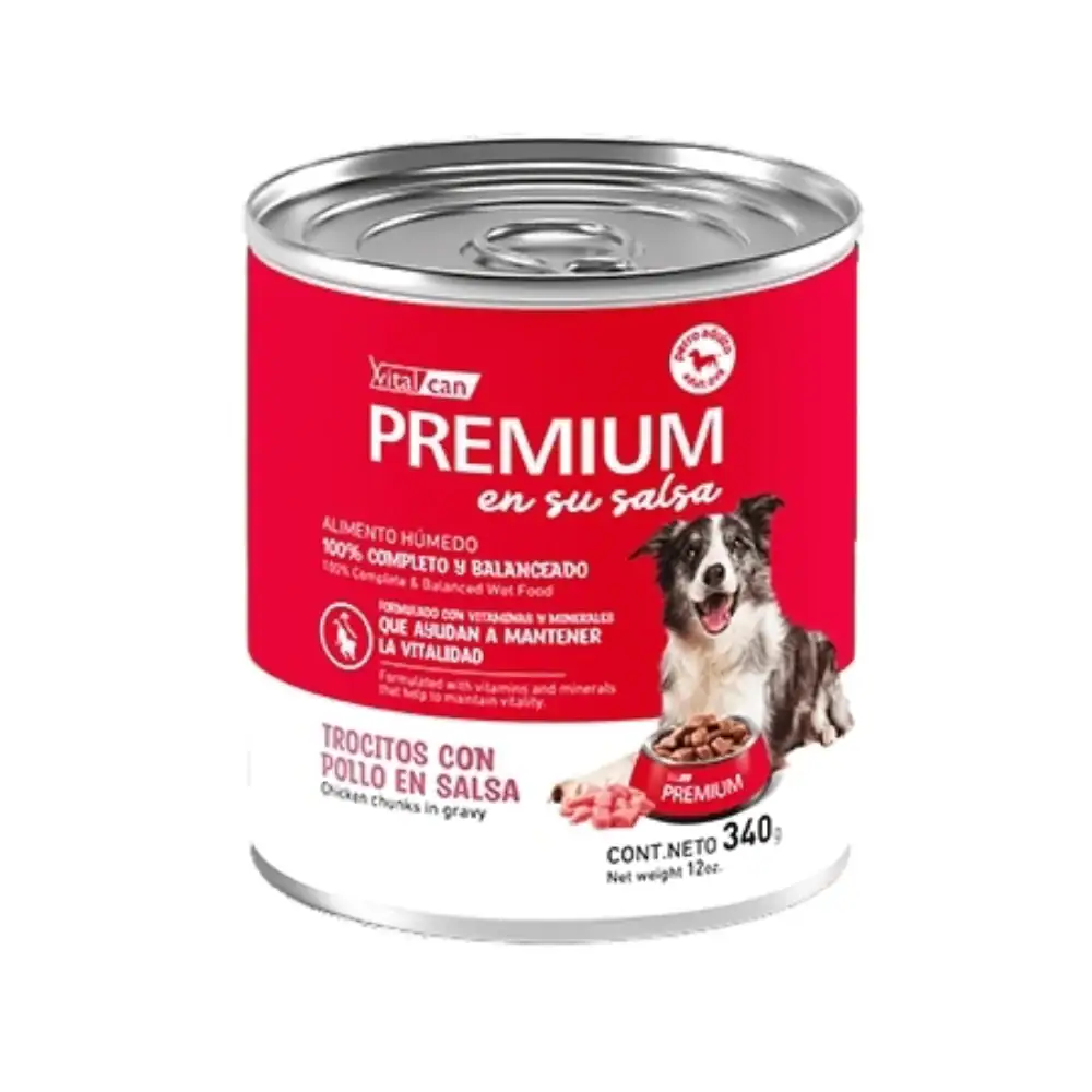 Pack 12 Latas Vitalcan Premium Perro Adulto 340g
