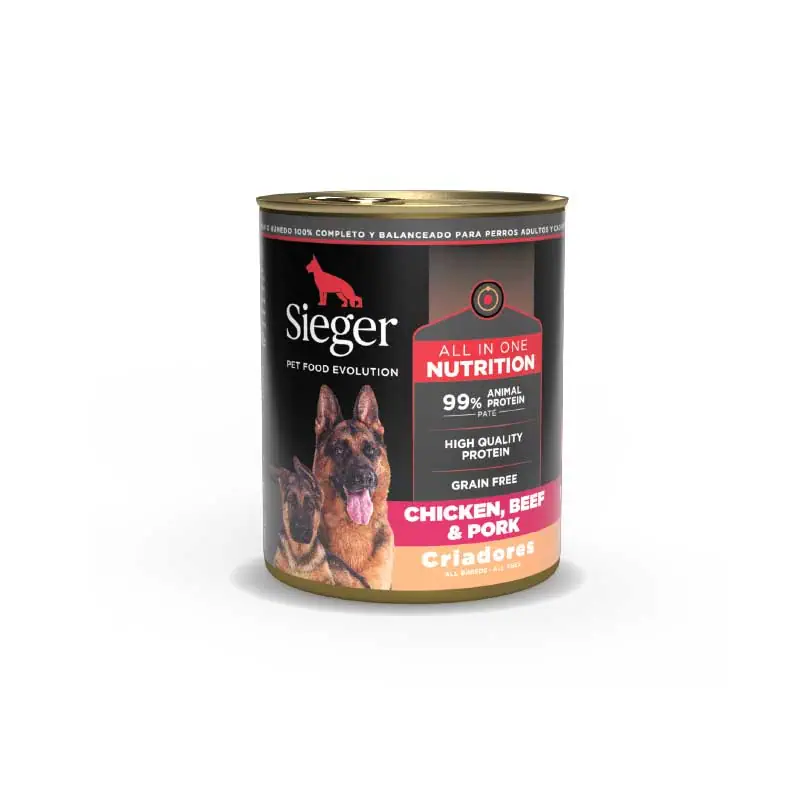 Sieger Lata Criadores All in One para Perros 340g
