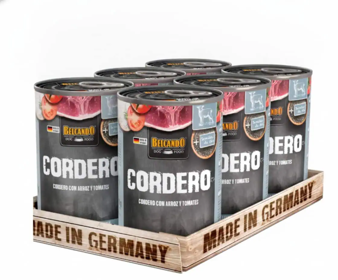 Pack 6 Belcando Lata Cordero con Arroz y Tomates 400g