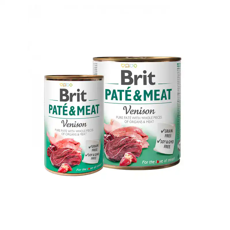 Pack 6 Latas Brit Care Paté & Meat Venison 800g