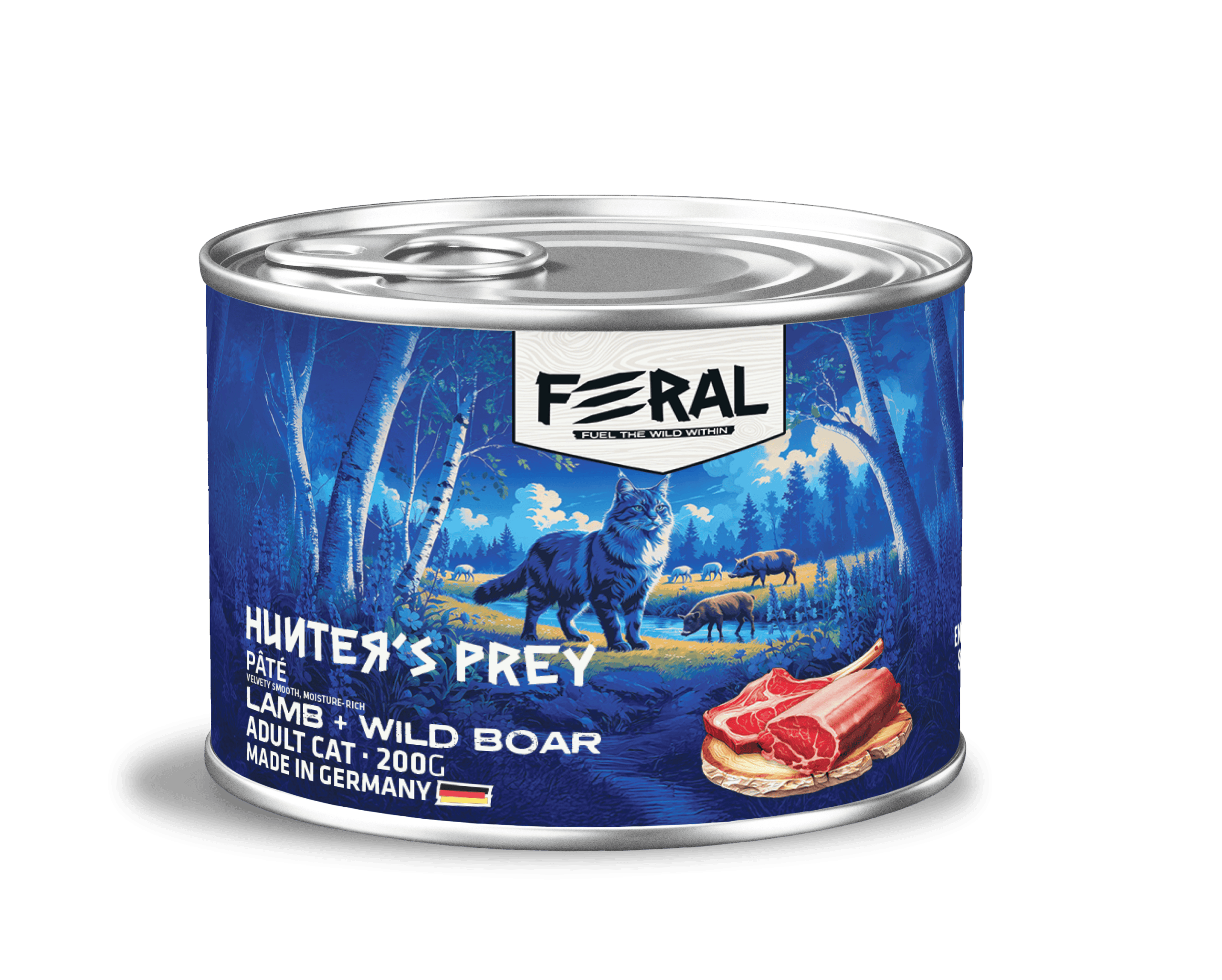 Feral Lata Gato - Cordero y Jabalí 200g