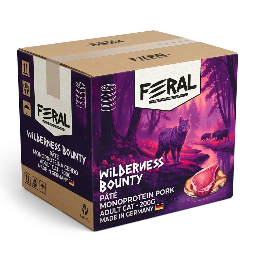 Feral Pack 6 Lata Gato – Monoproteina Cerdo 200g