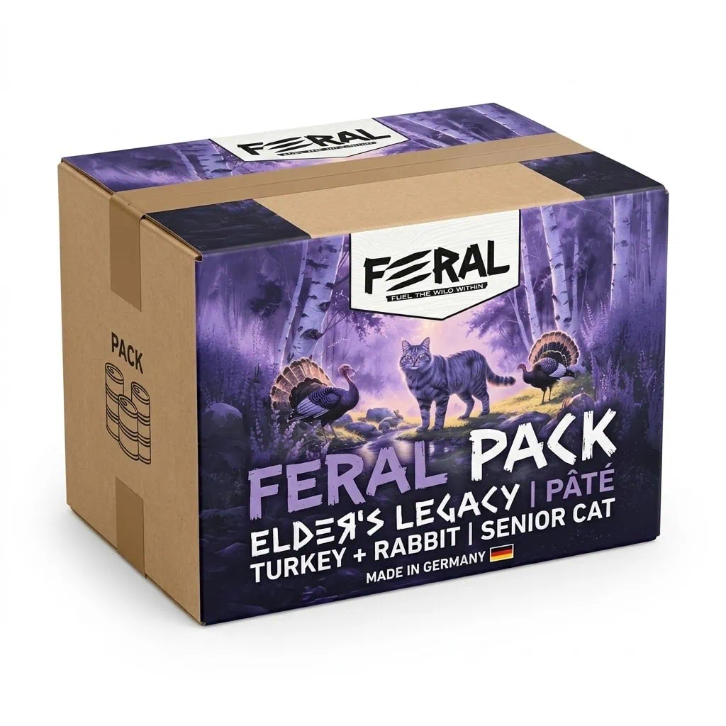 Feral Pack 6 Lata Gato Senior – Pavo con Conejo 200g