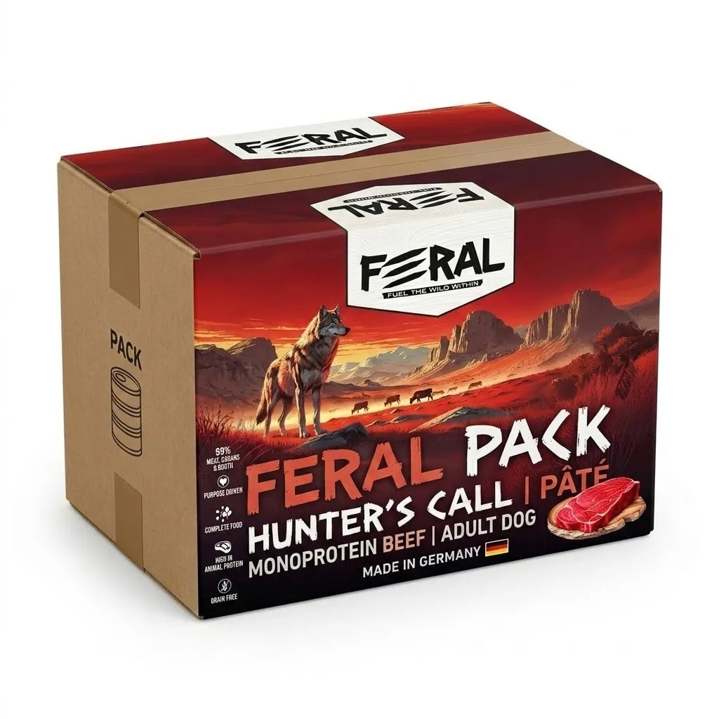 Feral Pack 6 Lata Perro Adulto - Monoproteína Vacuno 400gr