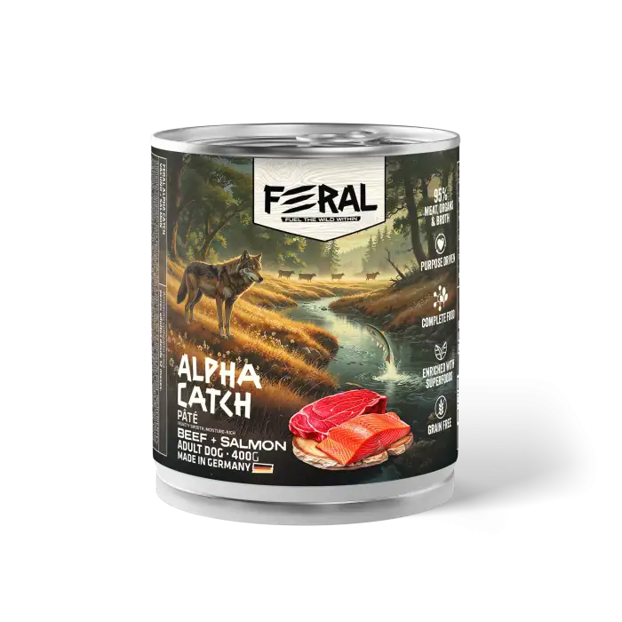 Feral Lata Perro Adulto - Vacuno con Salmón 400gr