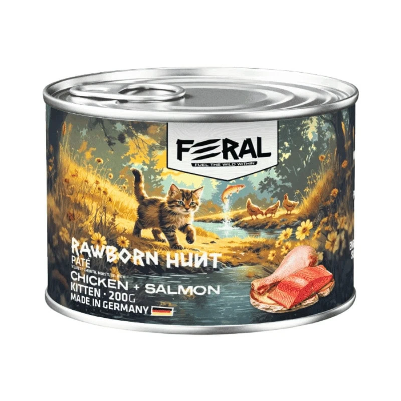 Feral Lata Gatito - Pollo y Salmón 200gr