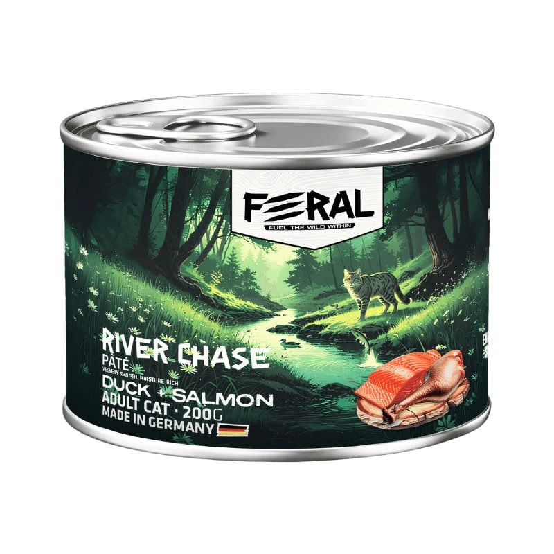 Feral Lata Gatos - Pato y Salmón