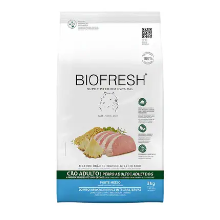 Biofresh Super Premium – Perro Adulto Raza Mediana (Cerdo y Piña) – 10.1 kg